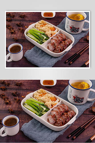 美味米饭套餐摄影图片