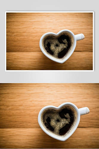 爱心咖啡海报摄影图片