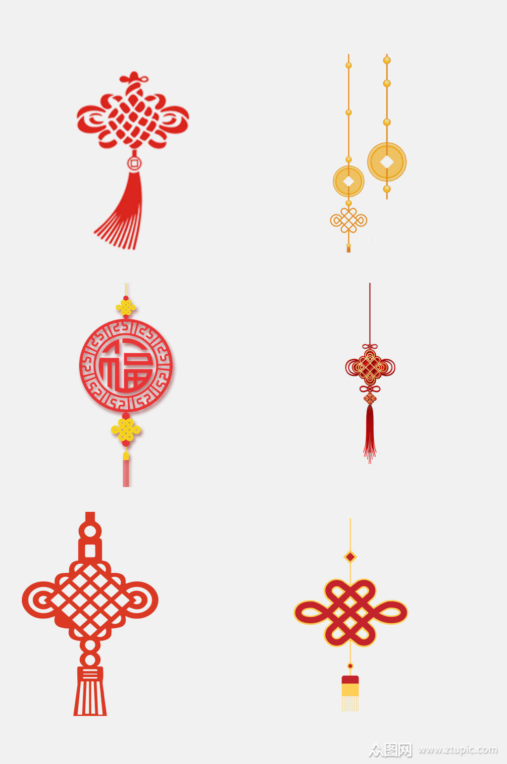 中式高端中国结免抠元素素材