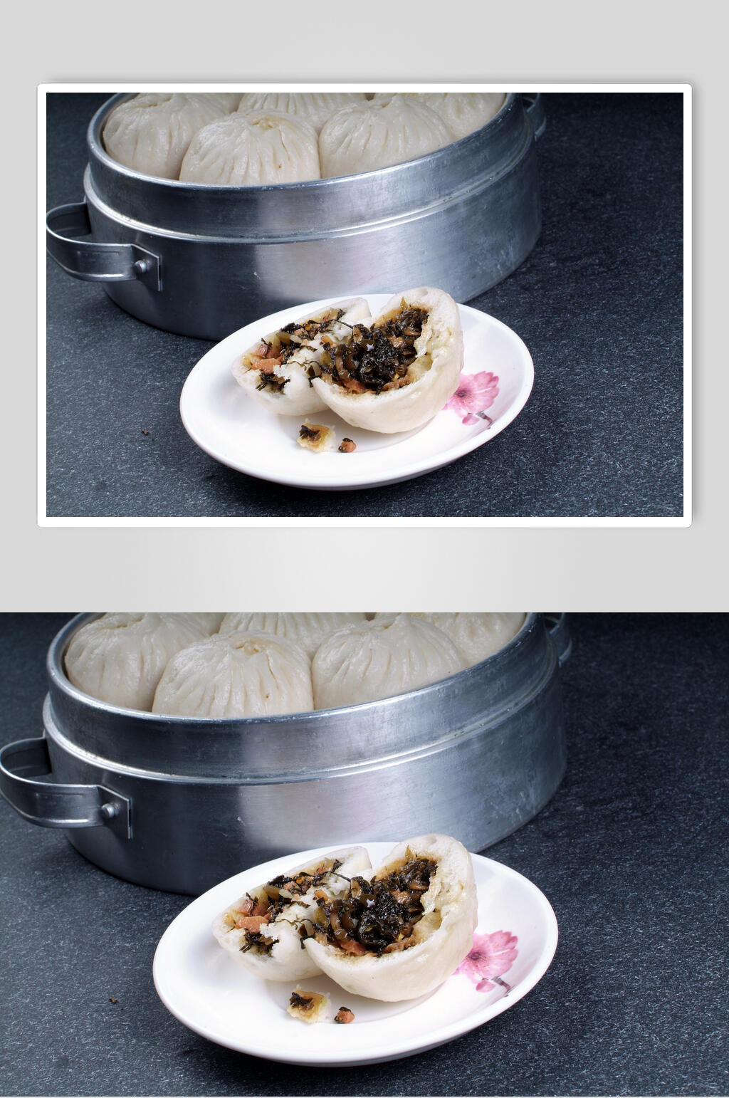小吃火腿芽菜包美食图片素材