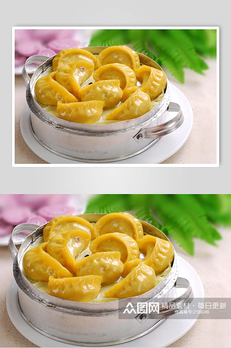 鲜香美味小吃玉米蒸饺食物图片素材