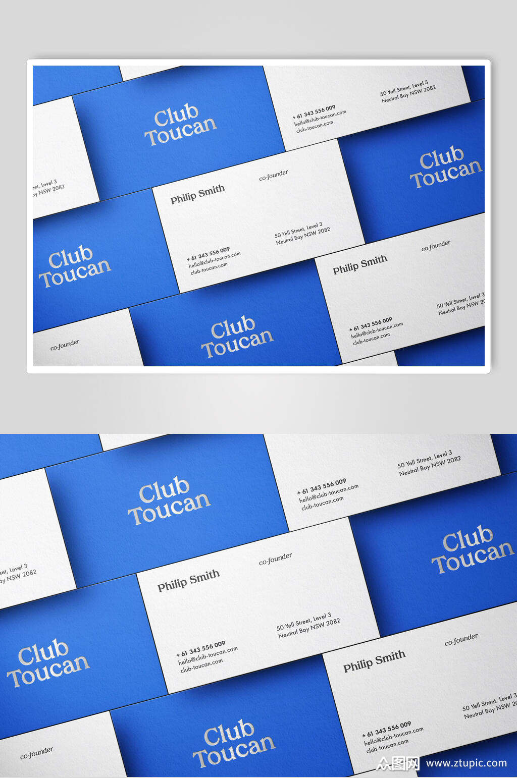 简约绚烂白色商务名片展示样机模板下载-编号2187756-众图网