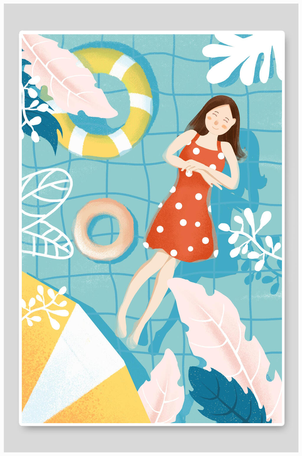 夏季大暑二十四节气插画素材素材