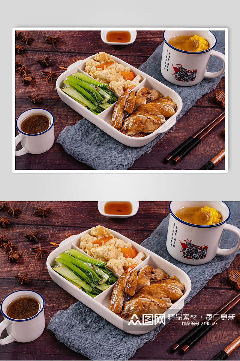 美味米饭套餐摄影图片素材