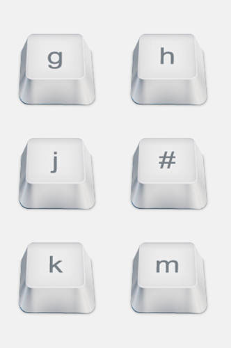 简洁键盘按键免抠元素