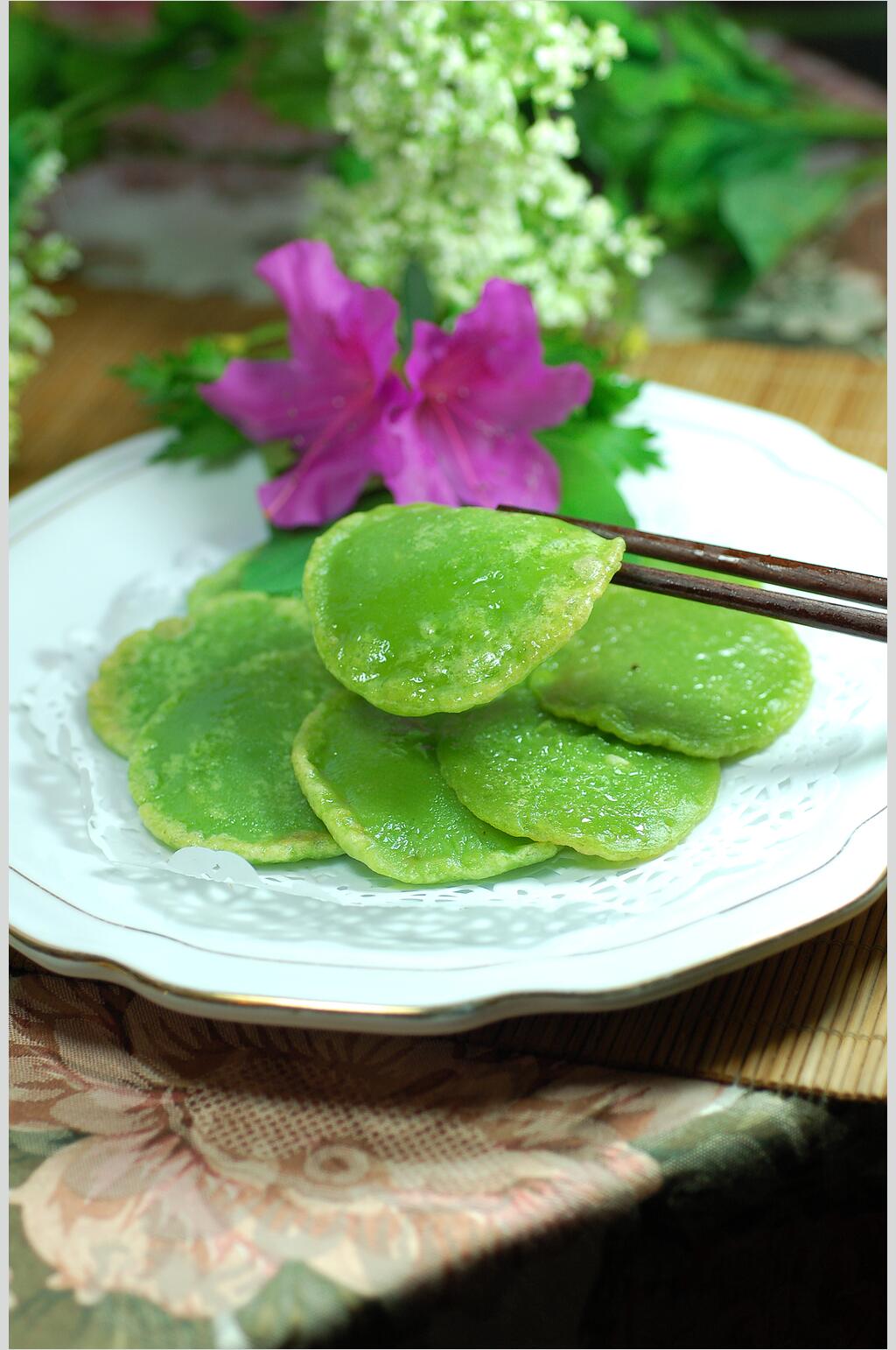 小吃翡翠煎饼美食高清图片素材