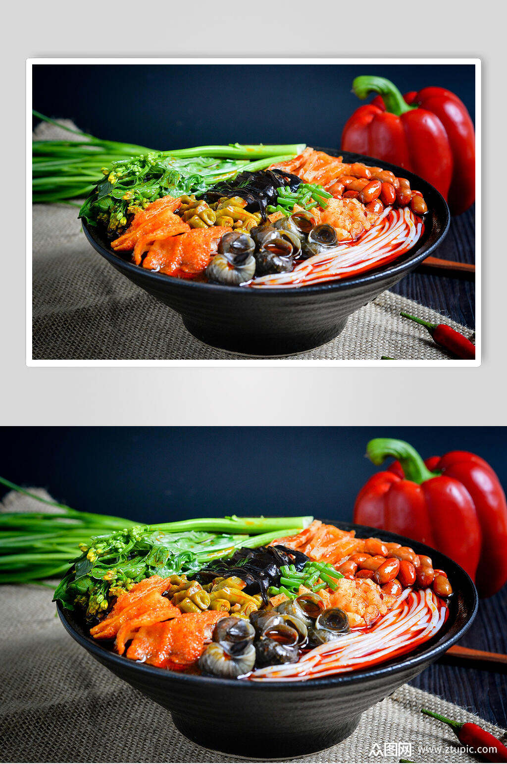 招牌精品螺蛳粉摄影图片