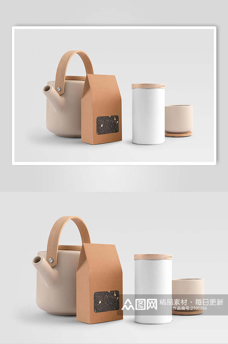 简洁大气袋装茶具茶叶素材素材