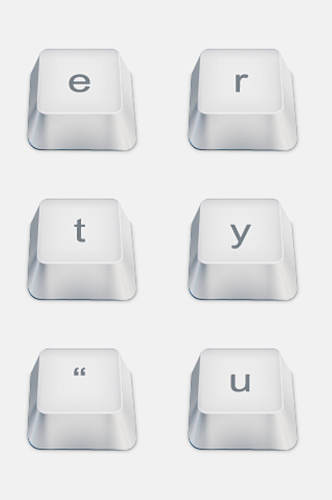 白色键盘按键免抠元素