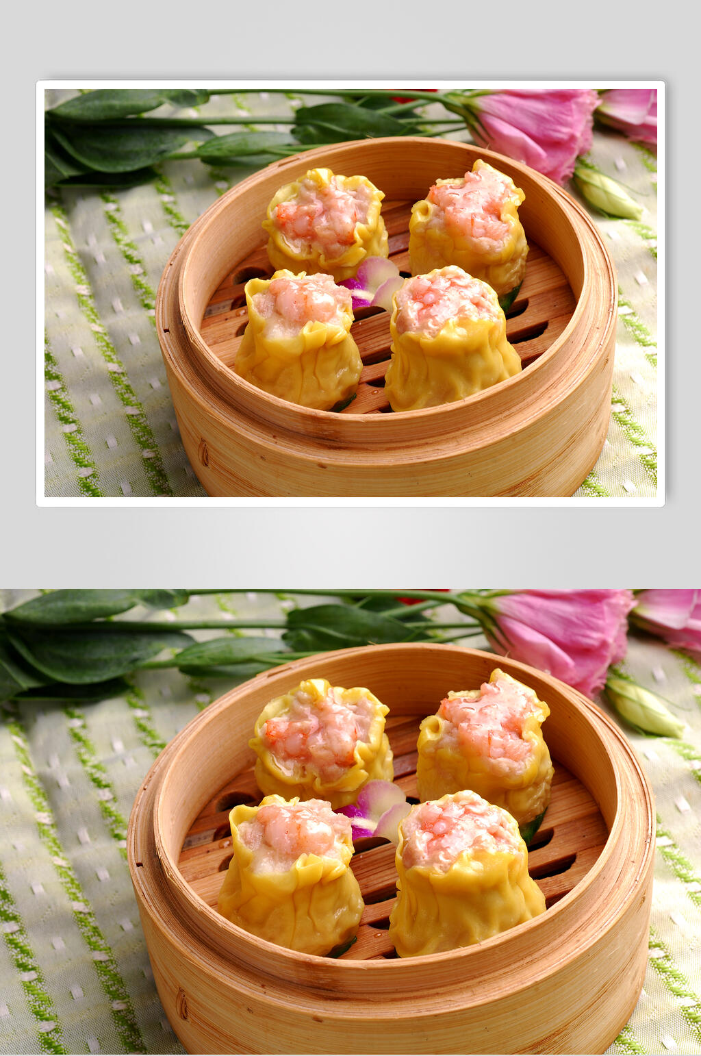 小吃鲜虾烧卖食物图片素材
