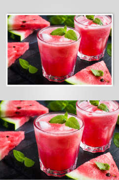 西瓜饮料冷饮图片食物摄影图片