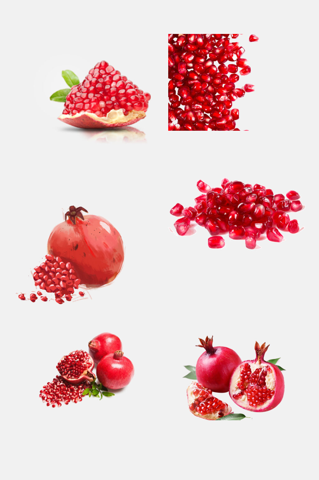 美味软籽石榴免抠元素素材