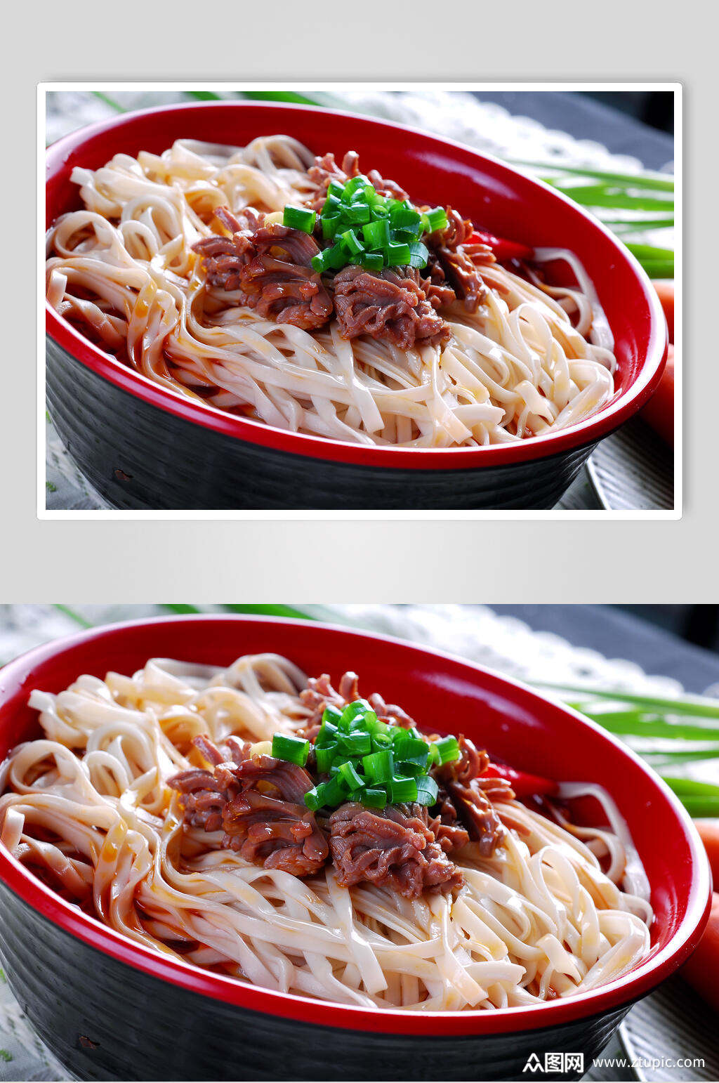 面条类泡椒鸡杂面美食图片素材