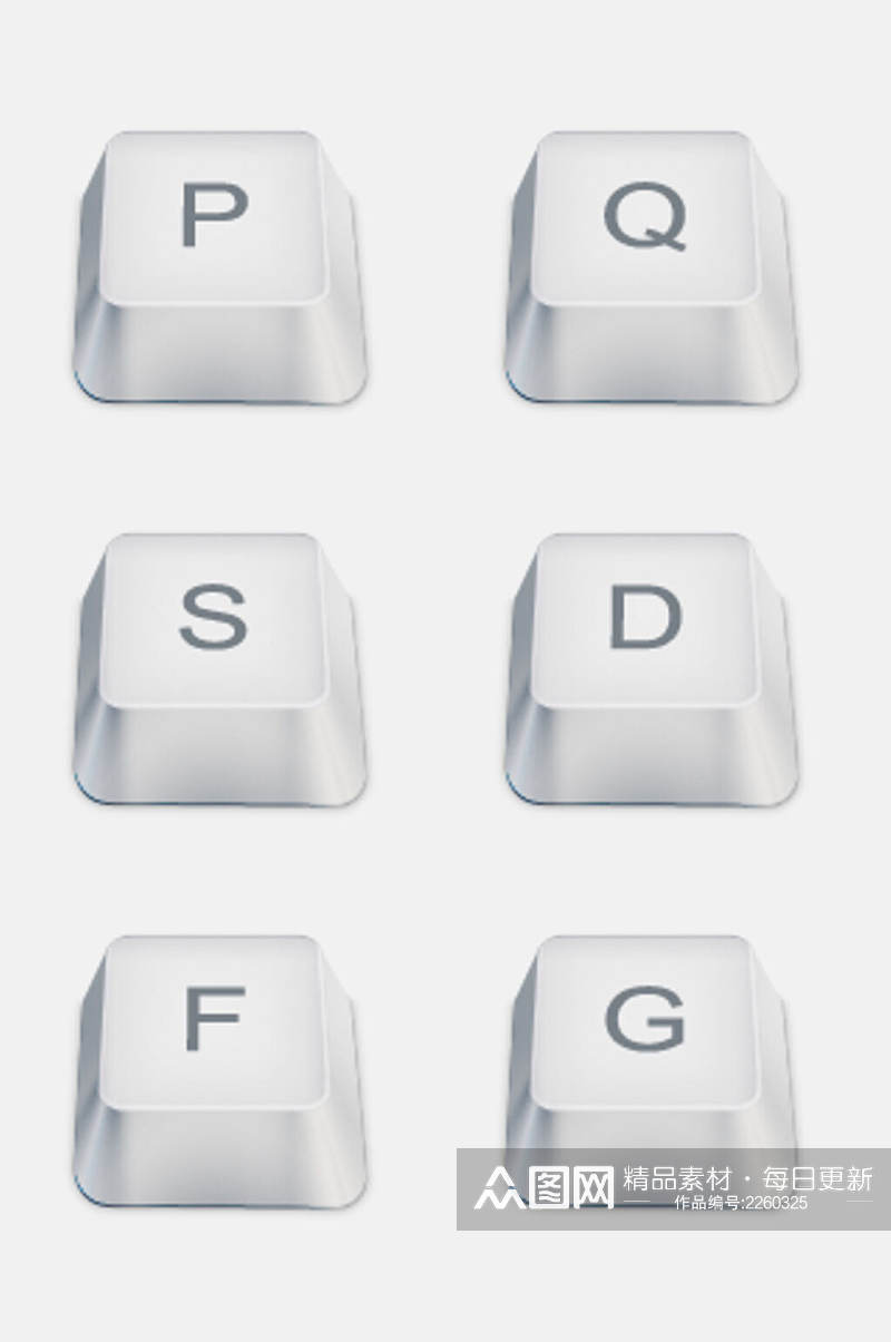 字母键盘按键免抠元素素材