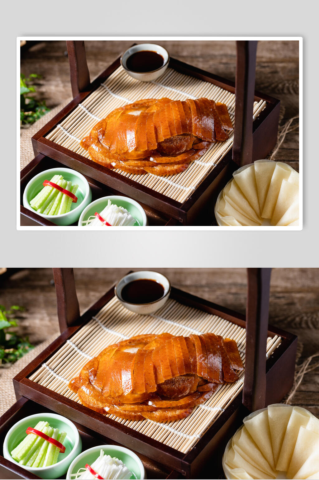 正宗美味烤鸭美食食品图片素材