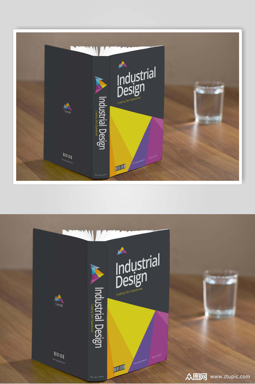 商务风硬壳书籍书本封面样机效果图模板下载-编号2197954-众图网