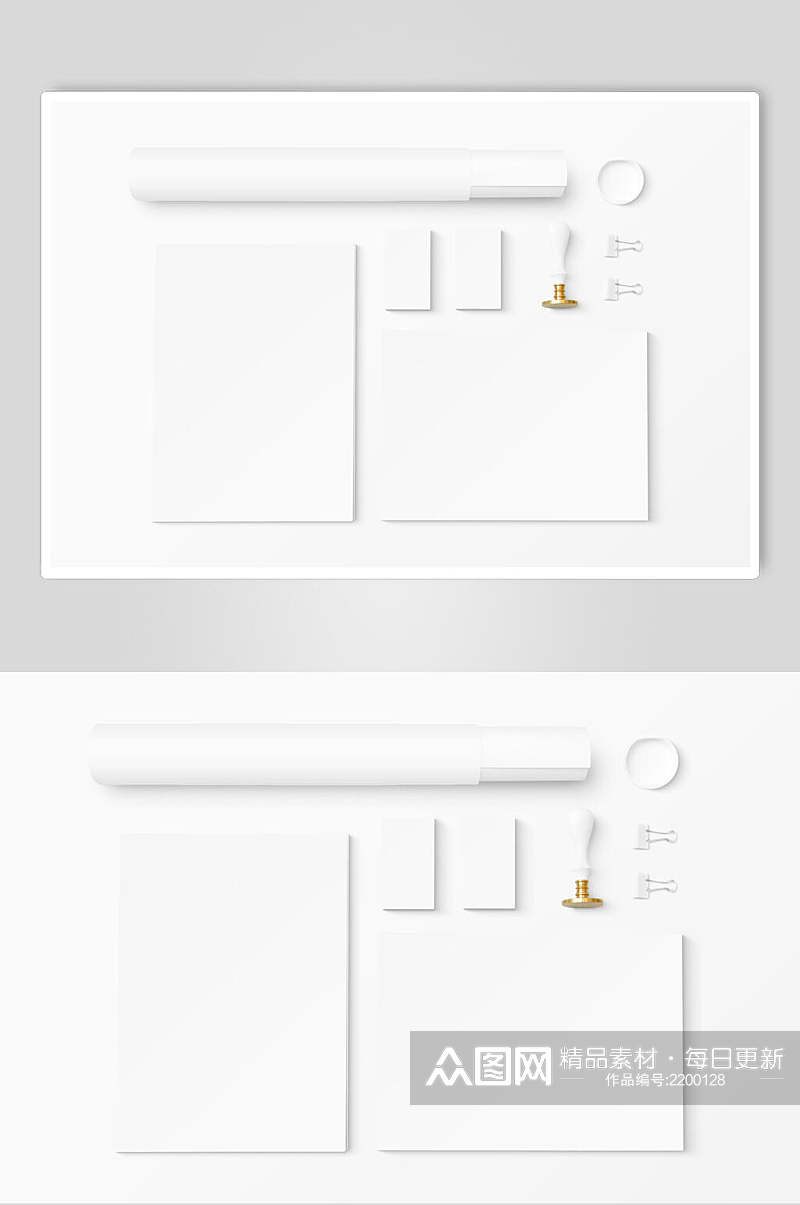 高端办公用品整套VI样机效果图素材