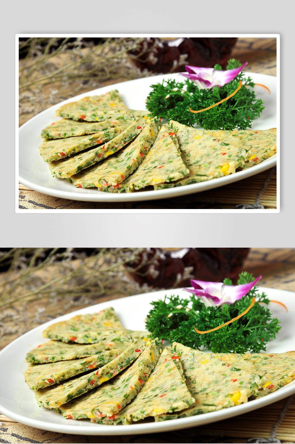 芹菜煎饼美食高清图片素材