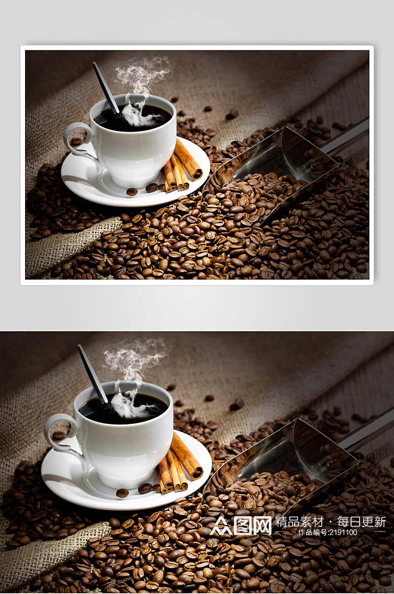 美式咖啡豆咖啡海报摄影图片素材