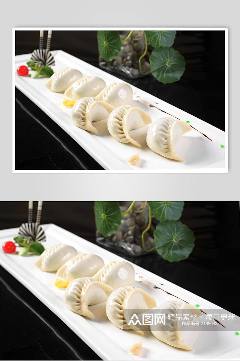 韭菜煎饺摄影图片素材