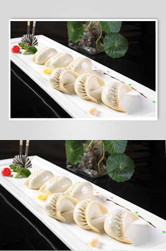 韭菜煎饺摄影图片
