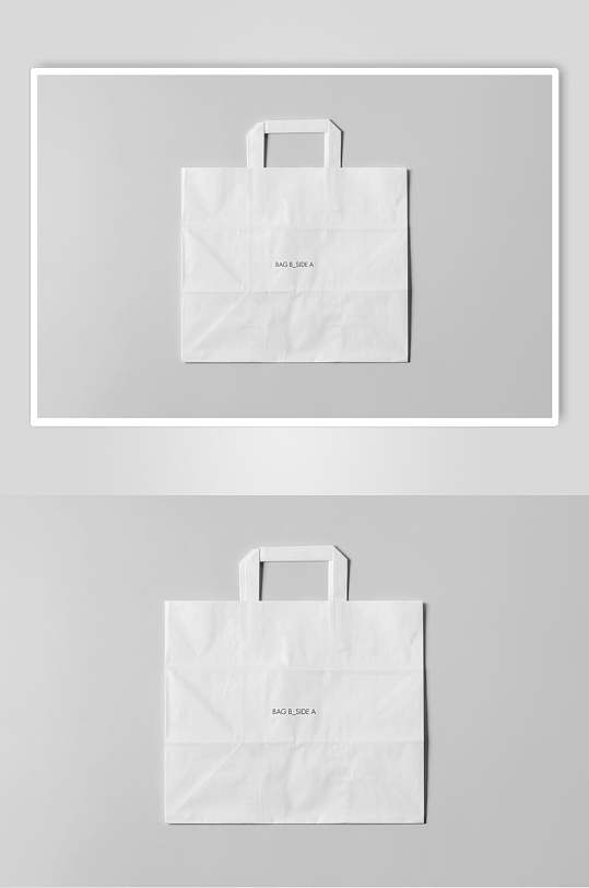 高端极简服装包装袋手提袋样机