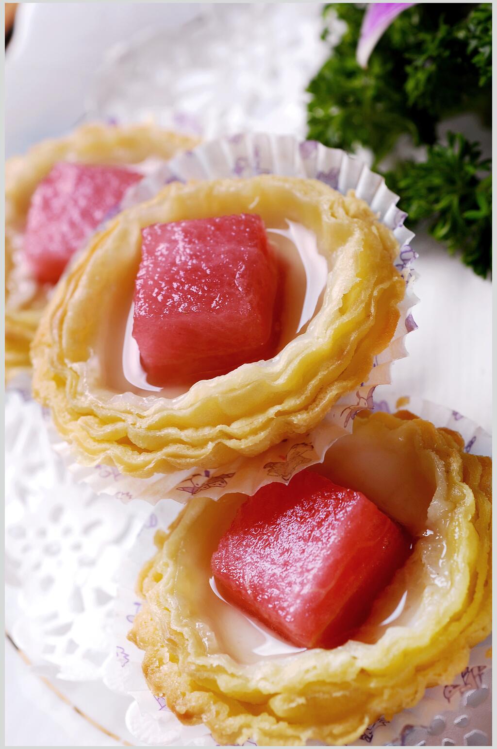点心水果塔食品高清图片素材