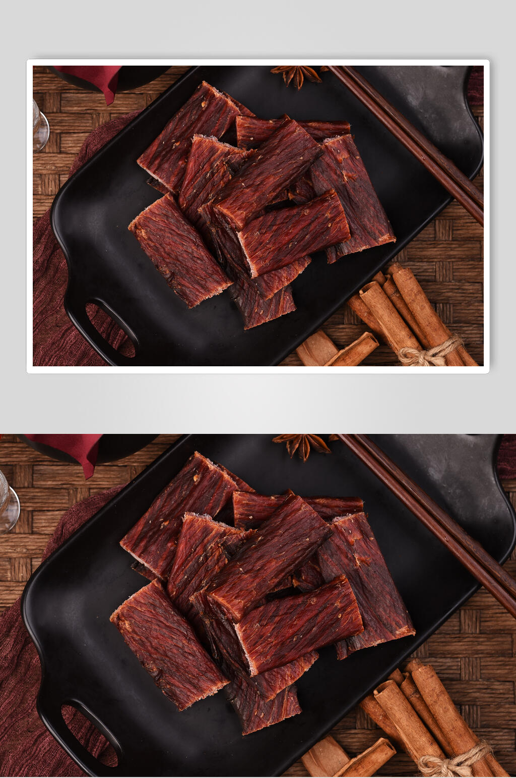 招牌风味牛肉干摄影图片素材