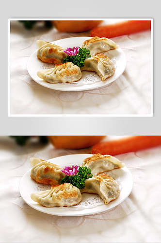 点心京味锅贴饺食品高清图片