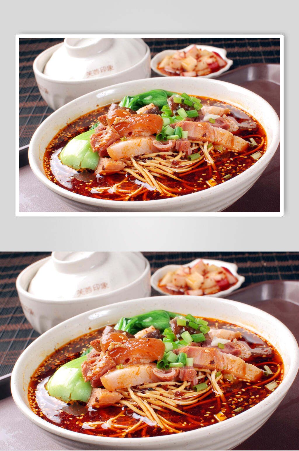 特色面食香菇卤肉面美食图片素材