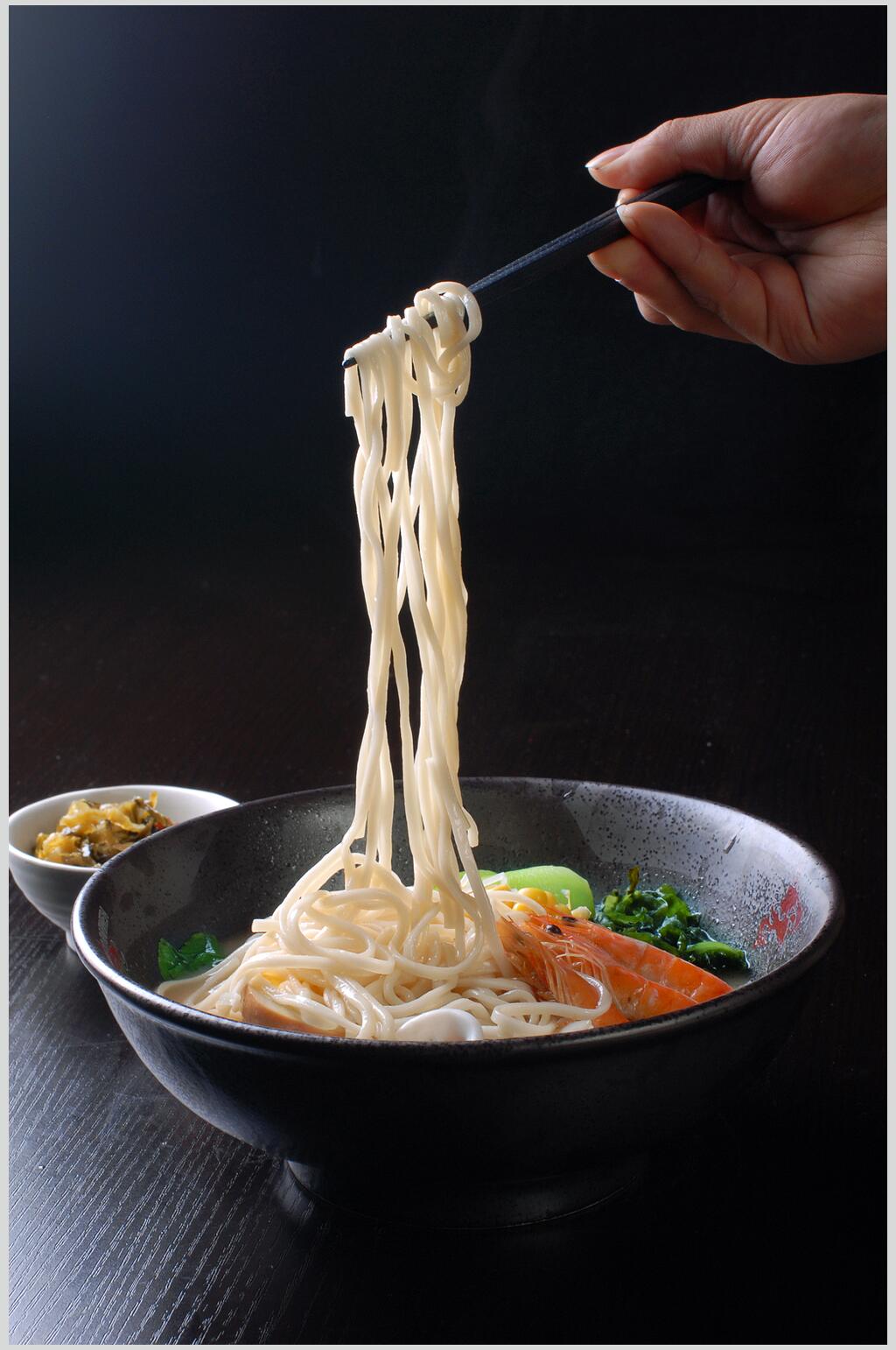 新鲜味噌海鲜拉面美食图片素材