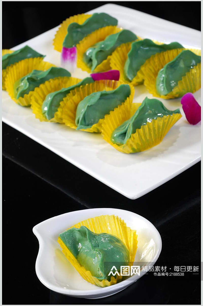 螺旋藻水饺美食图片素材