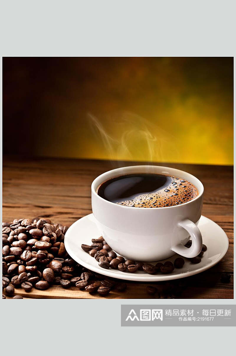 精选美味咖啡豆咖啡海报食品摄影图片素材