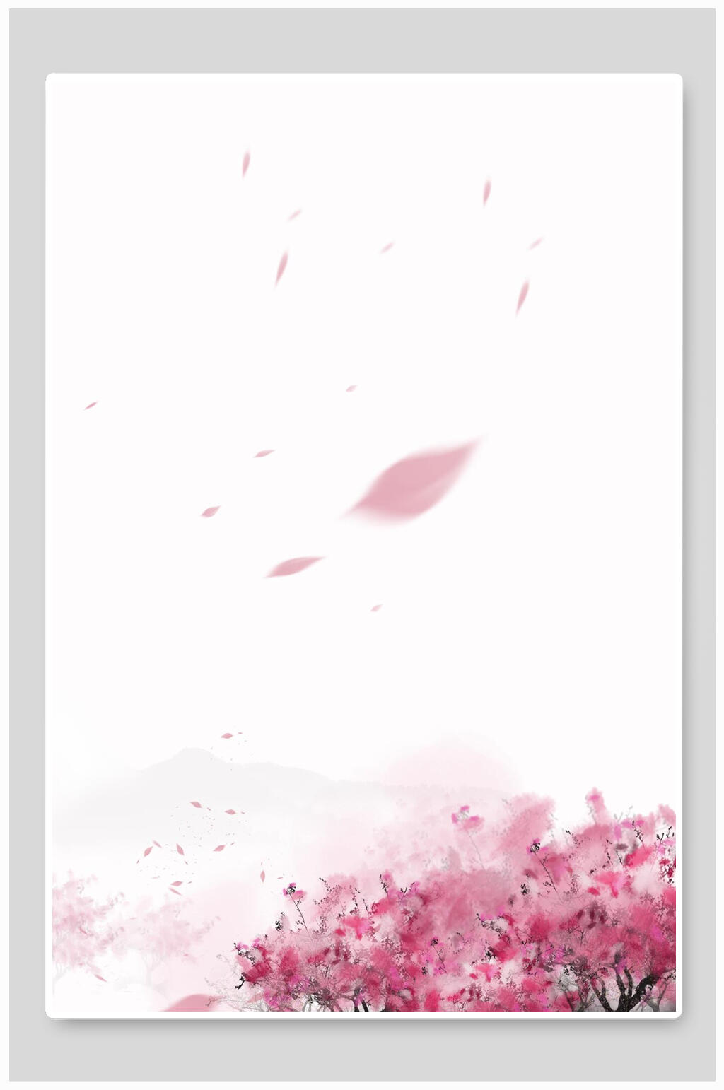 清新桃花背景素材素材