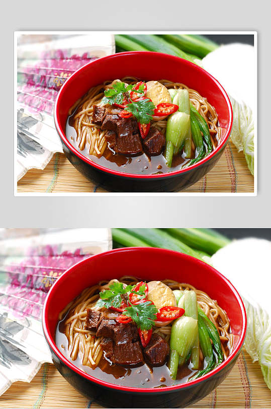 中式面食台湾牛腩面美食图片