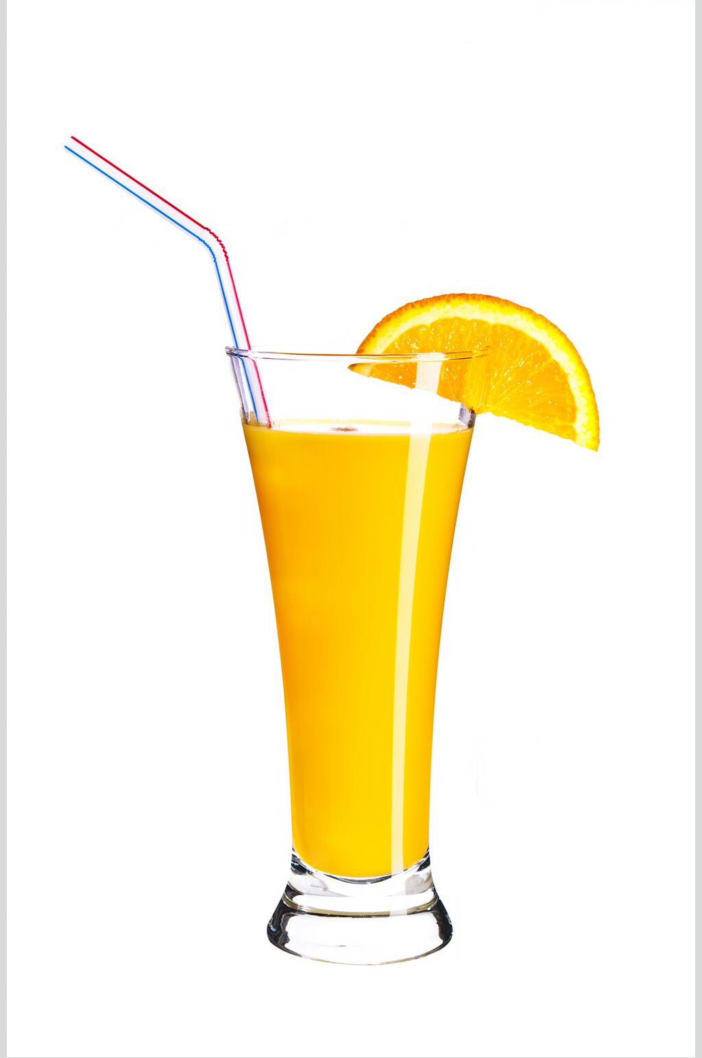 清新白底橙汁饮料冷饮食物摄影图片