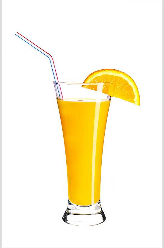 清新白底橙汁饮料冷饮食物摄影图片