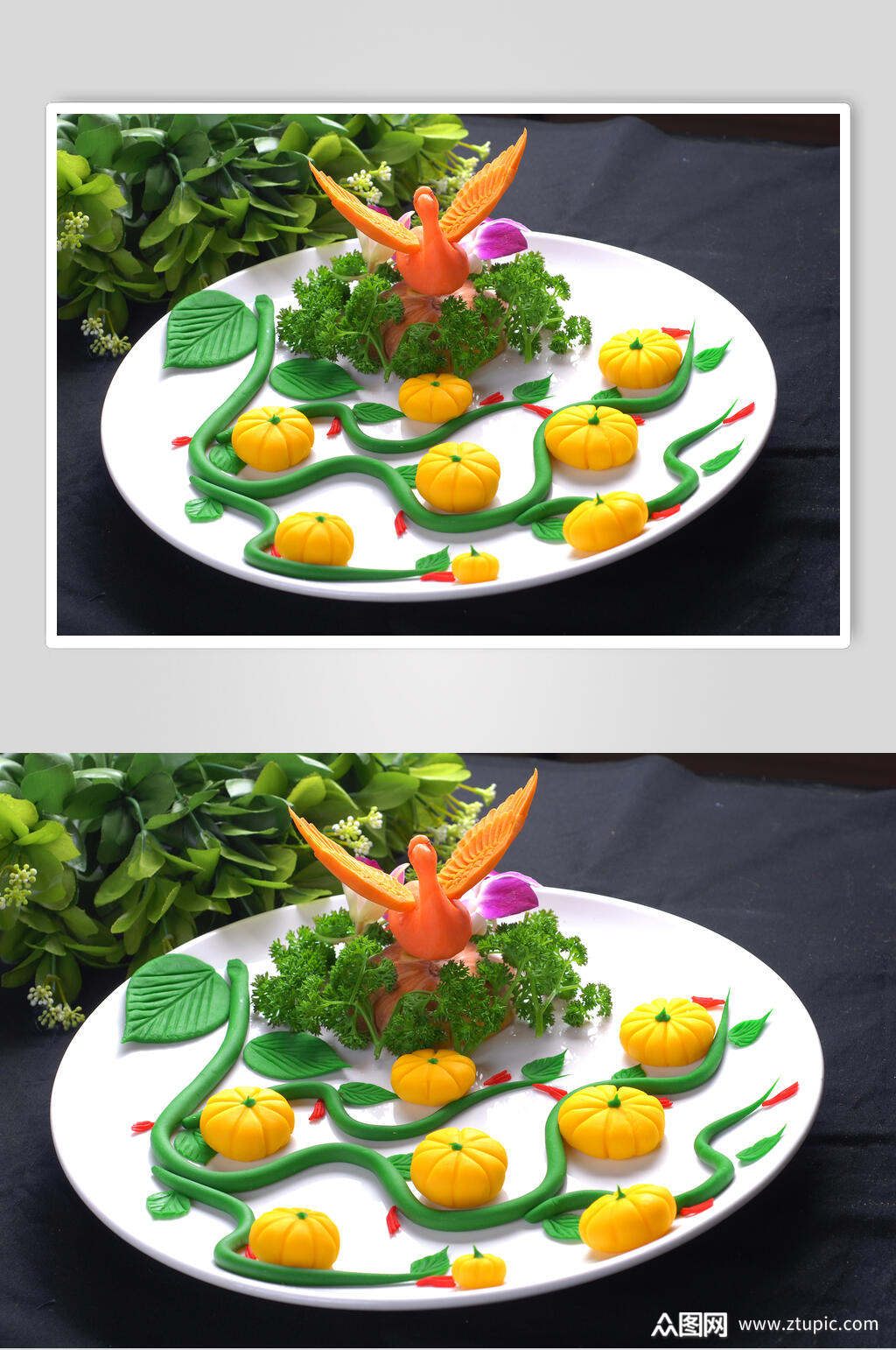 创意小吃南瓜饼美食高清图片素材