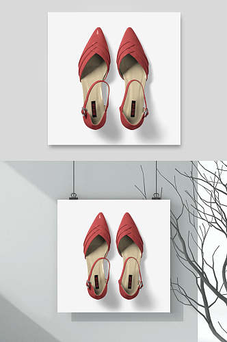 红色高跟鞋女性用品素材