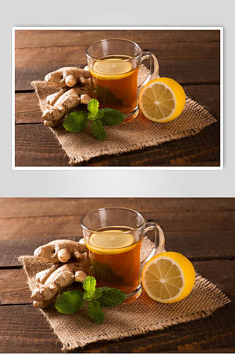 健康柠檬姜茶茶饮饮品高清图片