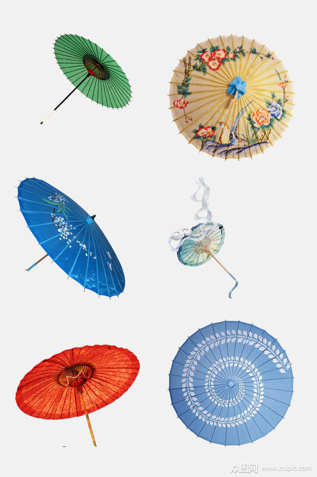 典雅唯美中国风油纸伞免抠元素