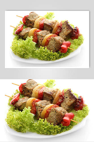 健康美味烤串烤肉牛排食品图片