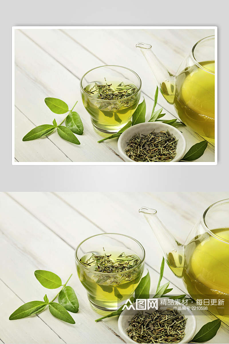 清新美味绿茶茶饮饮品高清图片素材
