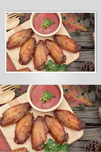 鸡翅烤肉牛排食物摄影图片