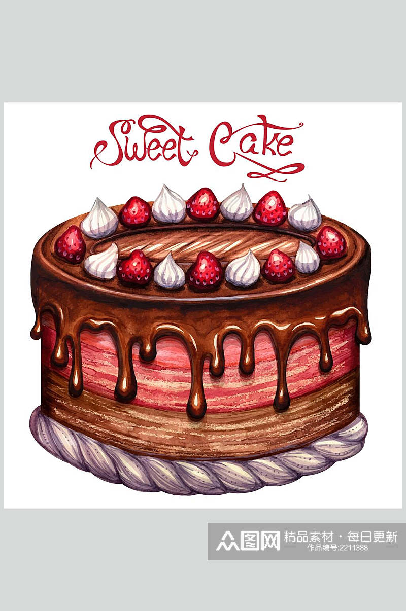 巧克力蛋糕美食食品图片素材