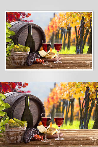 进口葡萄酒美食图片