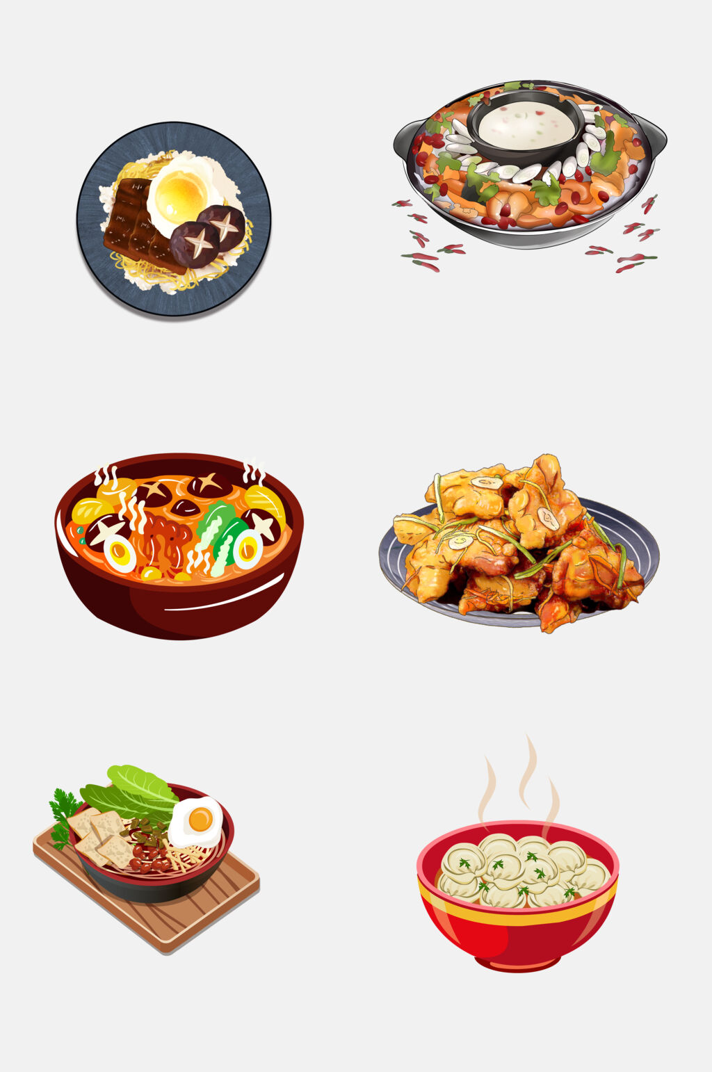 中式特色食品美食菜品免抠元素素材