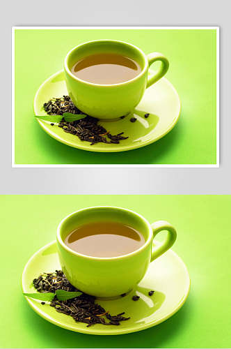 清新绿茶茶饮饮品图片
