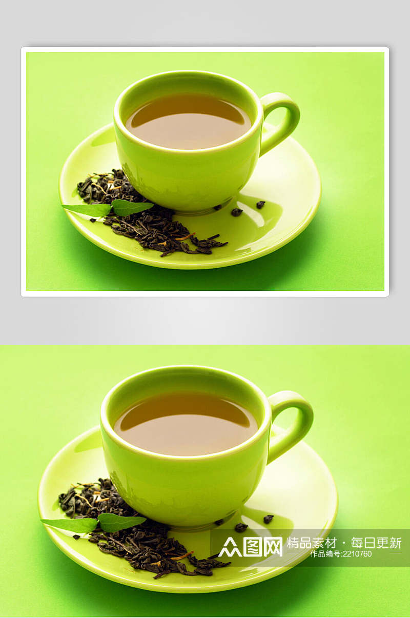 清新绿茶茶饮饮品图片素材