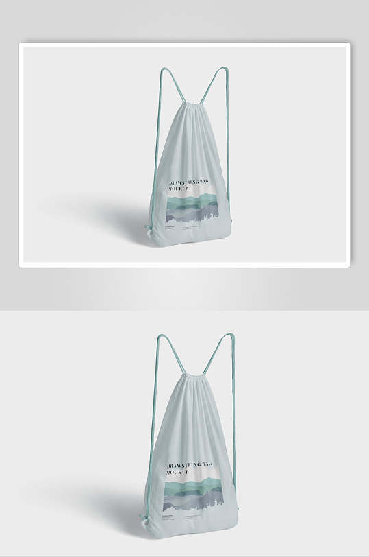 大气简约抽绳束口袋样机